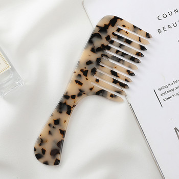Acetate Sheet Comb Leopard Print Αντιστατική χτένα κεφαλής φαρδύ δόντι Μαρμάρινη χτένα μαλλιών Κομμωτική χτένα styling Αξεσουάρ μαλλιών