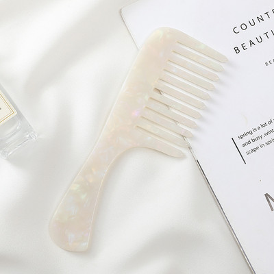 Acetato lakštų šukos Leopardo spausdinimas Antistatinės galvos šukos plačių dantų marmurinės plaukų šukos Kirpyklos formavimo šukos Plaukų priedai