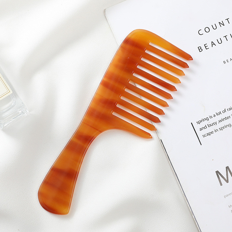 Acetato lakštų šukos Leopardo spausdinimas Antistatinės galvos šukos plačių dantų marmurinės plaukų šukos Kirpyklos formavimo šukos Plaukų priedai