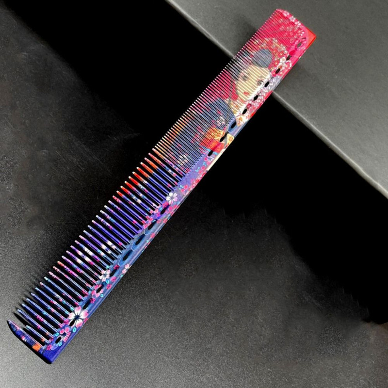 Spalvotos plastikinės plaukų kirpimo šukos moterims Ilgų plaukų kirpimas Tiesių plaukų formavimas Kietos šukos Kirpyklos priedai