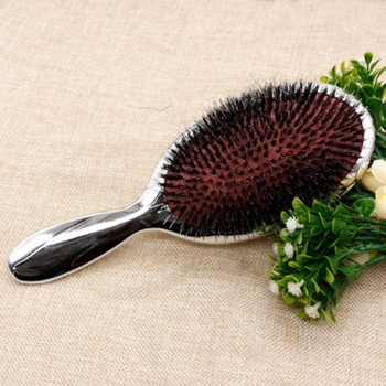 Салон Професионално подстригване Масажна четка за коса Гребен от чиста четина от глиган Бръснарница Четка за аксесоари за домашен стил