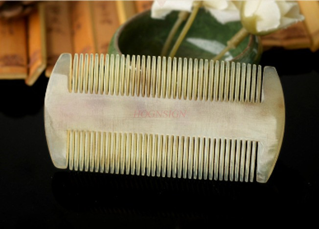 Bárányszarvfésű sűrű fogakkal a por eltávolításához, kétoldalas fésű, kisfésű, bárányszarv-szakállfésű