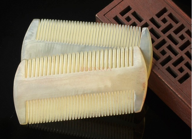 Bárányszarvfésű sűrű fogakkal a por eltávolításához, kétoldalas fésű, kisfésű, bárányszarv-szakállfésű