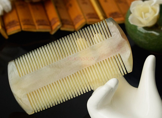 Bárányszarvfésű sűrű fogakkal a por eltávolításához, kétoldalas fésű, kisfésű, bárányszarv-szakállfésű