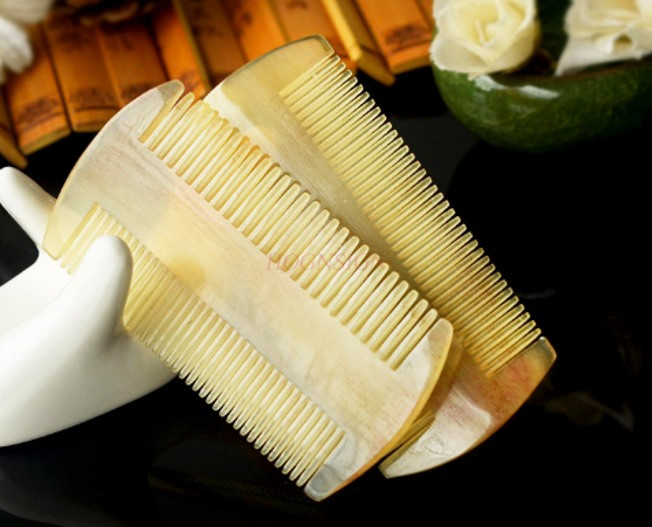 Bárányszarvfésű sűrű fogakkal a por eltávolításához, kétoldalas fésű, kisfésű, bárányszarv-szakállfésű