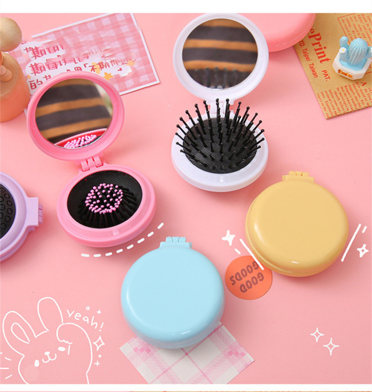 Kokkupandav õhkpadi väikesed kammid Kaasaskantav kõik-ühes komplekt Kaks ühes kammi koos peegliga kaasaskantava õhkpadjaga kammi stiilitööriistad