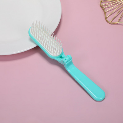 Pieptene de păr pliabil cu desene animate portabil Perie de păr de buzunar de dimensiuni mici Pieptene pliabil pentru masaj pentru cap pentru femei Perie de păr Instrumente de coafat