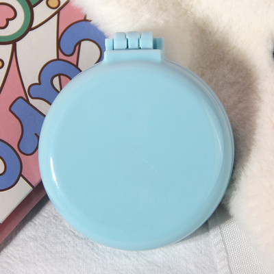 Macaroon Pieptene mic portabil, pliabil, pernă de aer cu oglindă de machiaj, masaj pentru scalp, pieptene pliabil, perie de păr pentru femei, instrumente de styling