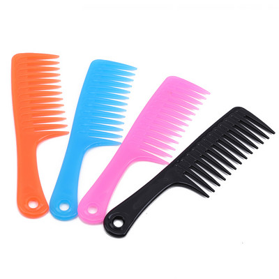 4 цвята Fashion Grove Hairdressing Comb Heat Resistant Woman Wet Detangle Curly Hair Brushes Професионален салон Инструменти за оформяне