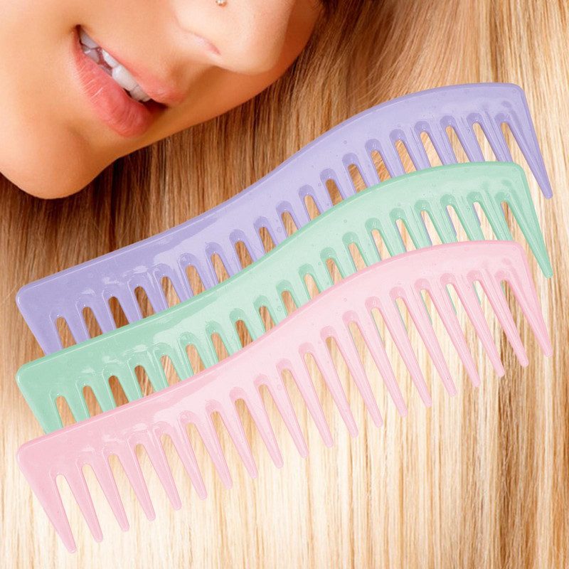 Karščiui atsparios šalinimo šukos ilgiems šlapiems plaukams Garbanotiems plaukams plačių dantų šukos