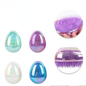 Svjetlucava antistatička masažna četka za kosu u obliku jajeta Tangle Ravna četka za kosu protiv čvorova Češalj za zaglađivanje kose Alati za oblikovanje