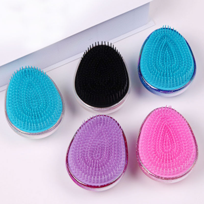 Svjetlucava antistatička masažna četka za kosu u obliku jajeta Tangle Ravna četka za kosu protiv čvorova Češalj za zaglađivanje kose Alati za oblikovanje