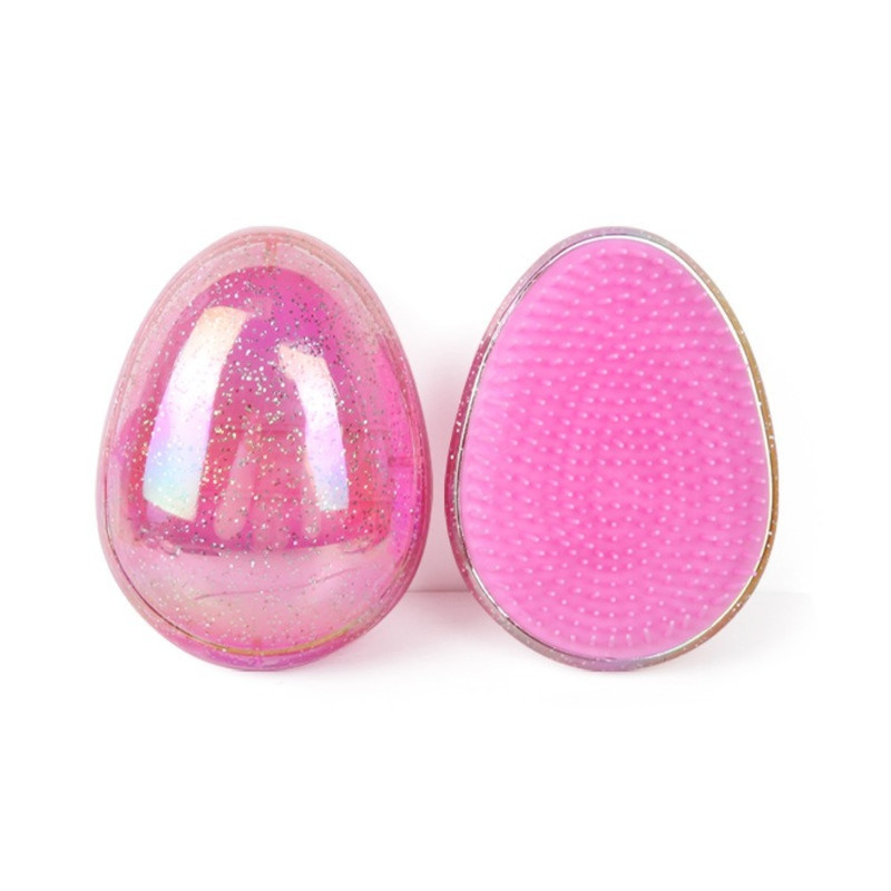 Svjetlucava antistatička masažna četka za kosu u obliku jajeta Tangle Ravna četka za kosu protiv čvorova Češalj za zaglađivanje kose Alati za oblikovanje