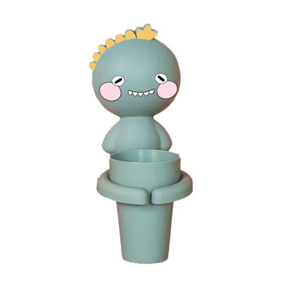 Mielas animacinių filmų kūdikių dantų puodelis Nemokamas Punch vonios kambario laikymo dėžutė burnos skalavimo puodelio siurbimo puodelis montuojamas ant sienos