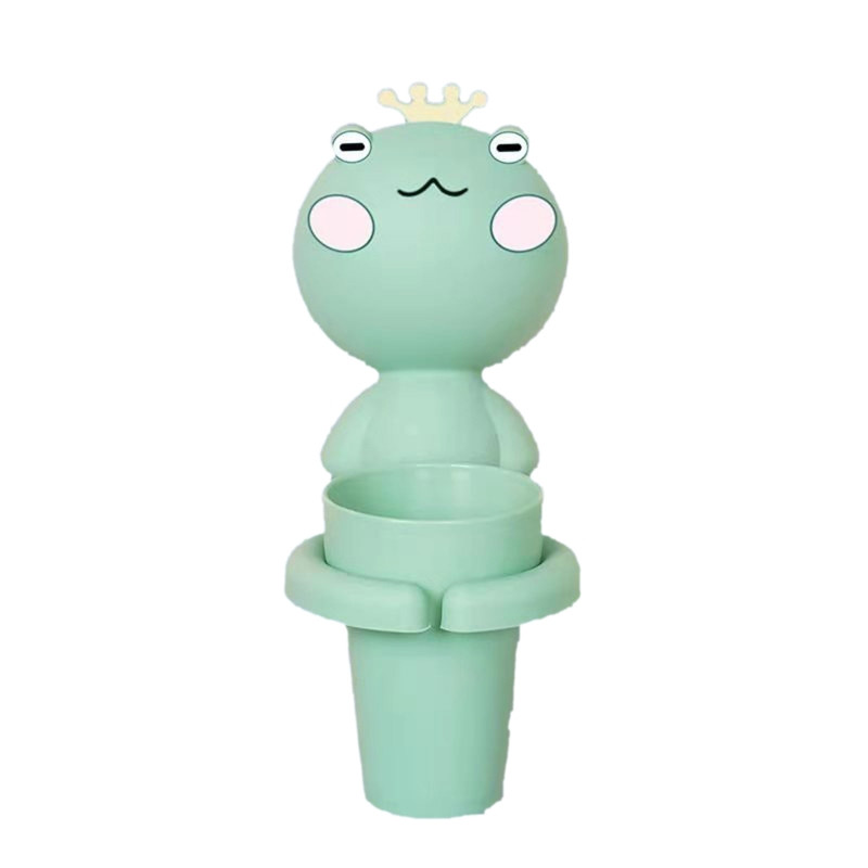 Mielas animacinių filmų kūdikių dantų puodelis Nemokamas Punch vonios kambario laikymo dėžutė burnos skalavimo puodelio siurbimo puodelis montuojamas ant sienos