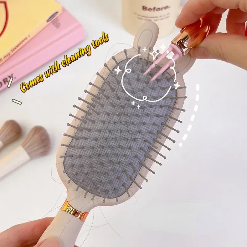 1db Légzsák Antisztatikus Hajkefe Fejbőr Masszázs Fésűs Hajkefe Női Nedves göndör Detangle Fésű Szalon Fodrász Styling Eszközök