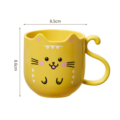 Cartoon Mouthwash Cups Cute Kitten Dog Dinosaur Thickened Pp Material Wash Cup Θήκη οδοντόβουρτσας για ταξίδι καθαρισμού μπάνιου