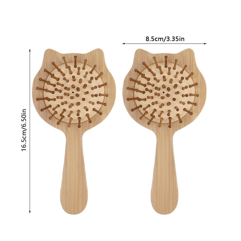 Drveni češalj Profesionalni zdravi jastučić za masažu protiv gubitka kose Češalj za četku za kosu Njega kose za vlasište Zdrav češalj od bambusa
