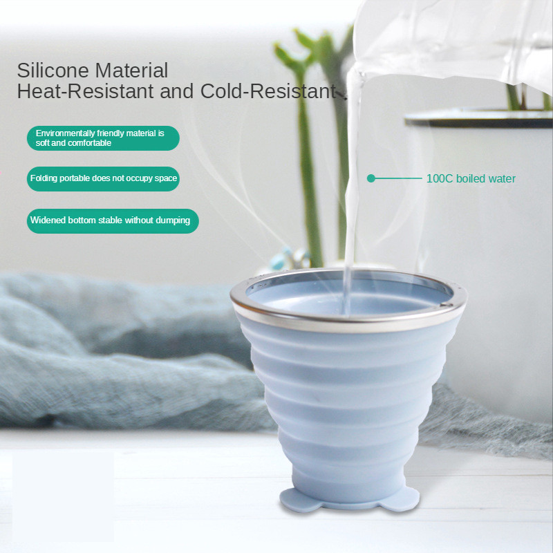 Silikonska sklopiva šalica za vodu za putovanja na otvorenom Prijenosna sportska šalica za vodu sa šalicom za ispiranje usta Pribor za putovanja Ležerna šalica