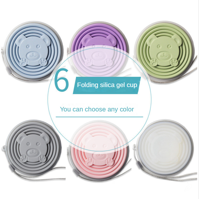 Silikonska sklopiva šalica za vodu za putovanja na otvorenom Prijenosna sportska šalica za vodu sa šalicom za ispiranje usta Pribor za putovanja Ležerna šalica
