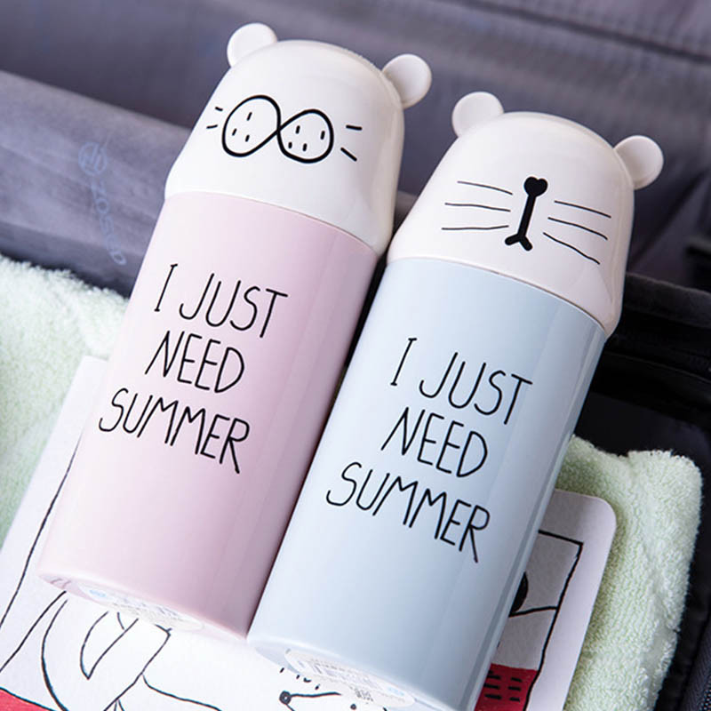 Joogihambaharja karbi hoidik Multifilm reisimine Vajalik plastikust hambapasta hoiutops Vannitoa tarvikute komplekt Veepudel Uus