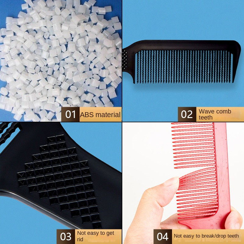Επαγγελματική χτένα κούρεμα μαλλιών Αντιστατική χτένα κουρεύματος Κουρέας χτένα κοπής κομμωτήριο Επίπεδες χτένες Ανδρικό styling μαλλιών