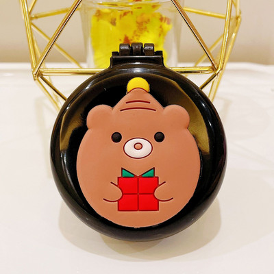 Ξύλινο χαριτωμένο πτυσσόμενο με καθρέφτη μακιγιάζ νεράιδα φορητό μαξιλάρι αέρα κεφαλής μασάζ καρτούν πλαστικός αερόσακος μικρή χτένα