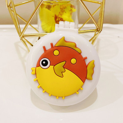 Ξύλινο χαριτωμένο πτυσσόμενο με καθρέφτη μακιγιάζ νεράιδα φορητό μαξιλάρι αέρα κεφαλής μασάζ καρτούν πλαστικός αερόσακος μικρή χτένα