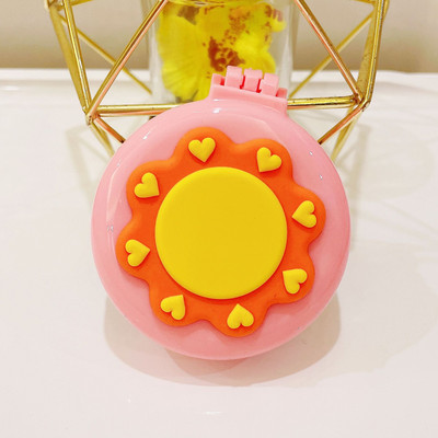 Ξύλινο χαριτωμένο πτυσσόμενο με καθρέφτη μακιγιάζ νεράιδα φορητό μαξιλάρι αέρα κεφαλής μασάζ καρτούν πλαστικός αερόσακος μικρή χτένα