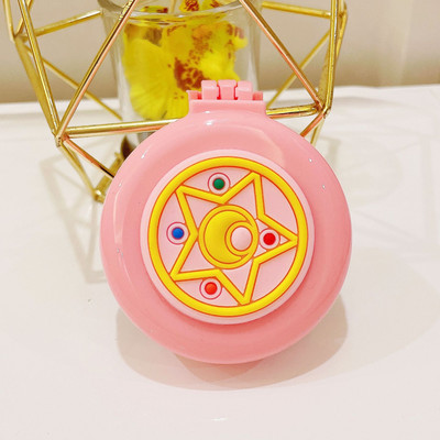 Ξύλινο χαριτωμένο πτυσσόμενο με καθρέφτη μακιγιάζ νεράιδα φορητό μαξιλάρι αέρα κεφαλής μασάζ καρτούν πλαστικός αερόσακος μικρή χτένα