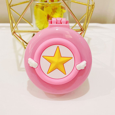 Ξύλινο χαριτωμένο πτυσσόμενο με καθρέφτη μακιγιάζ νεράιδα φορητό μαξιλάρι αέρα κεφαλής μασάζ καρτούν πλαστικός αερόσακος μικρή χτένα