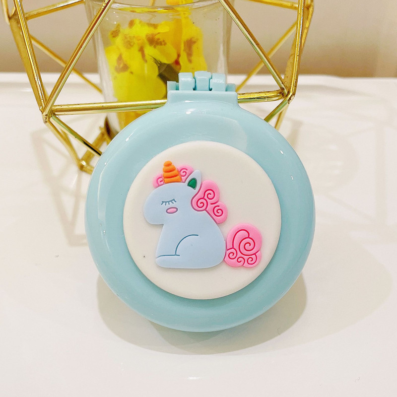 Ξύλινο χαριτωμένο πτυσσόμενο με καθρέφτη μακιγιάζ νεράιδα φορητό μαξιλάρι αέρα κεφαλής μασάζ καρτούν πλαστικός αερόσακος μικρή χτένα