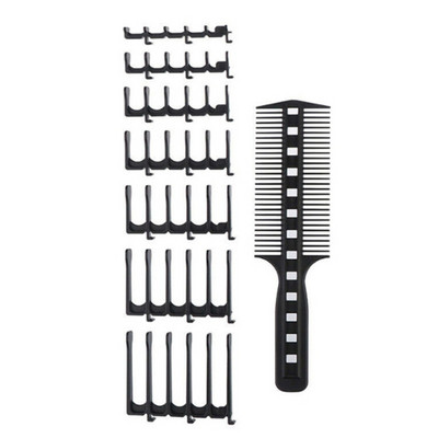 Hajvágó szett kétoldalas fésűvel és 7 fodrászvezetővel