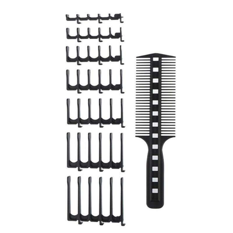 Hajvágó szett kétoldalas fésűvel és 7 fodrászvezetővel