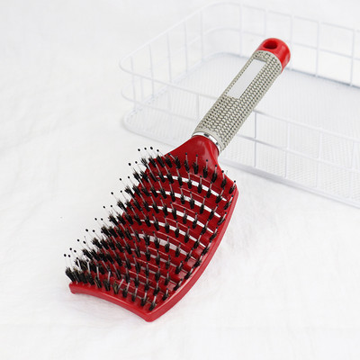 Kućna uporaba Zakrivljena četka za kosu od veprove mokre kovrčave četke za raščešljavanje kose Za žene Muškarci Frizeri Češalj za oblikovanje kose za masažu vlasišta