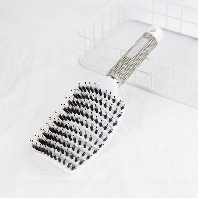 Kućna uporaba Zakrivljena četka za kosu od veprove mokre kovrčave četke za raščešljavanje kose Za žene Muškarci Frizeri Češalj za oblikovanje kose za masažu vlasišta