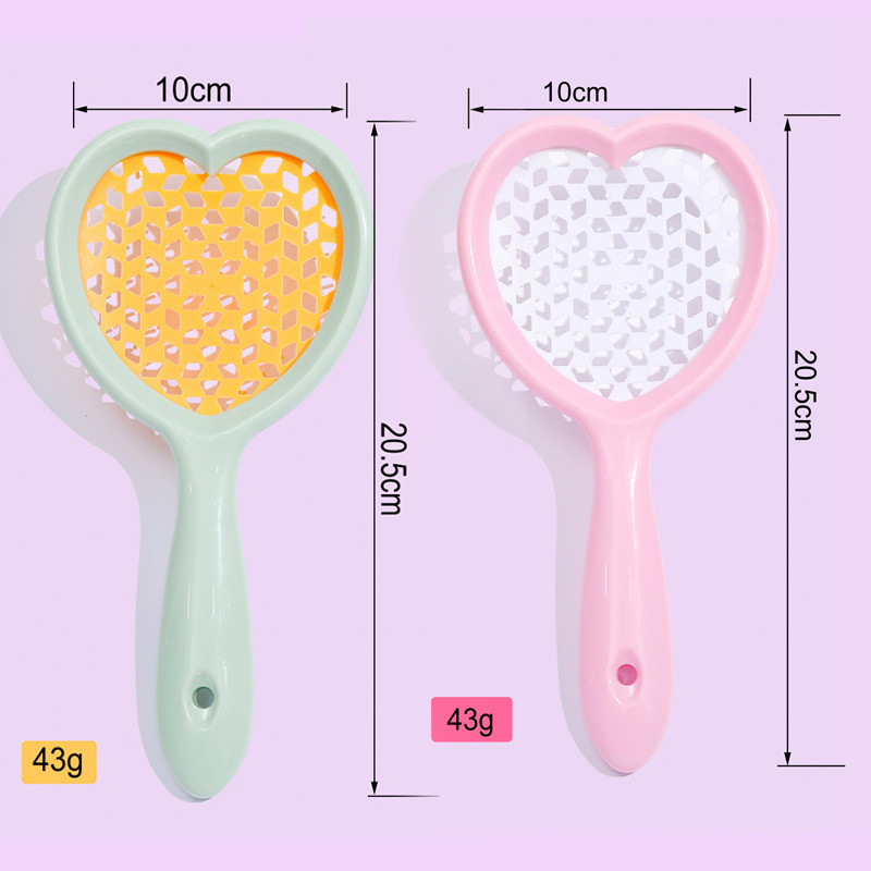 Võrkkamm Südamekujuline õõneskamm Värvi blokeeriv Spareribs Plastic Juuksuri kamm Juuksehari Barber расческа для волос