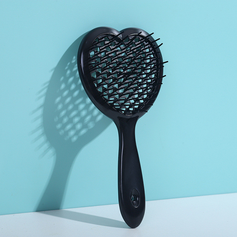 Võrkkamm Südamekujuline õõneskamm Värvi blokeeriv Spareribs Plastic Juuksuri kamm Juuksehari Barber расческа для волос