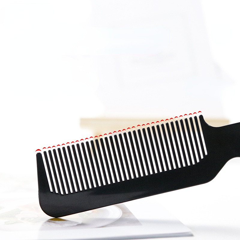 Kirpyklos šukos Naujos kelių spalvų minimalistinės juodos plastikinės šukos tankios danties stumiamosios briaunos plokščios plaukų salono formavimo šukos