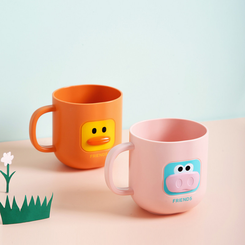 Burnos skalavimo skysčio puodelis Namai Vaikų animacinis filmas Mielas dantų valymo puodelis Creative Simple Ins Wind Plastikiniai puodeliai