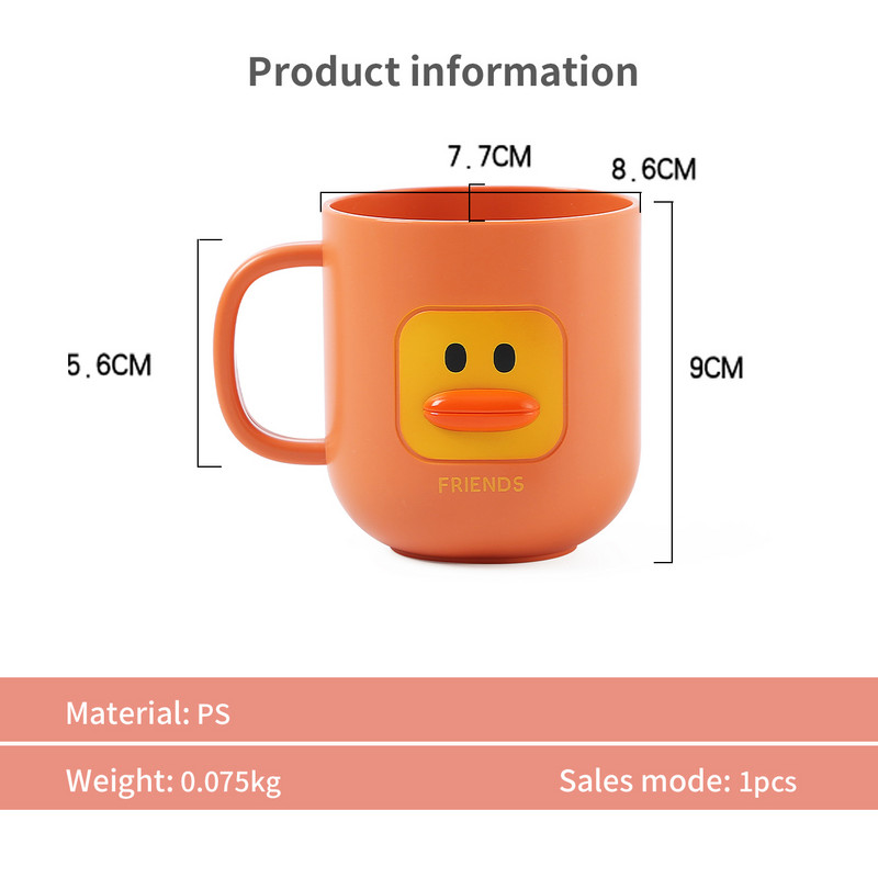 Burnos skalavimo skysčio puodelis Namai Vaikų animacinis filmas Mielas dantų valymo puodelis Creative Simple Ins Wind Plastikiniai puodeliai
