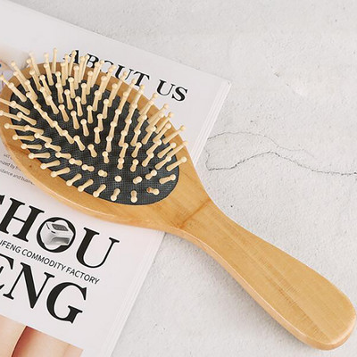 Puidust õhkpadi massaažikamm mõla padi juuste väljalangemise vastu massaažihari juuksehari kamm juuksepeanaha mõla juuksehari bambuskamm