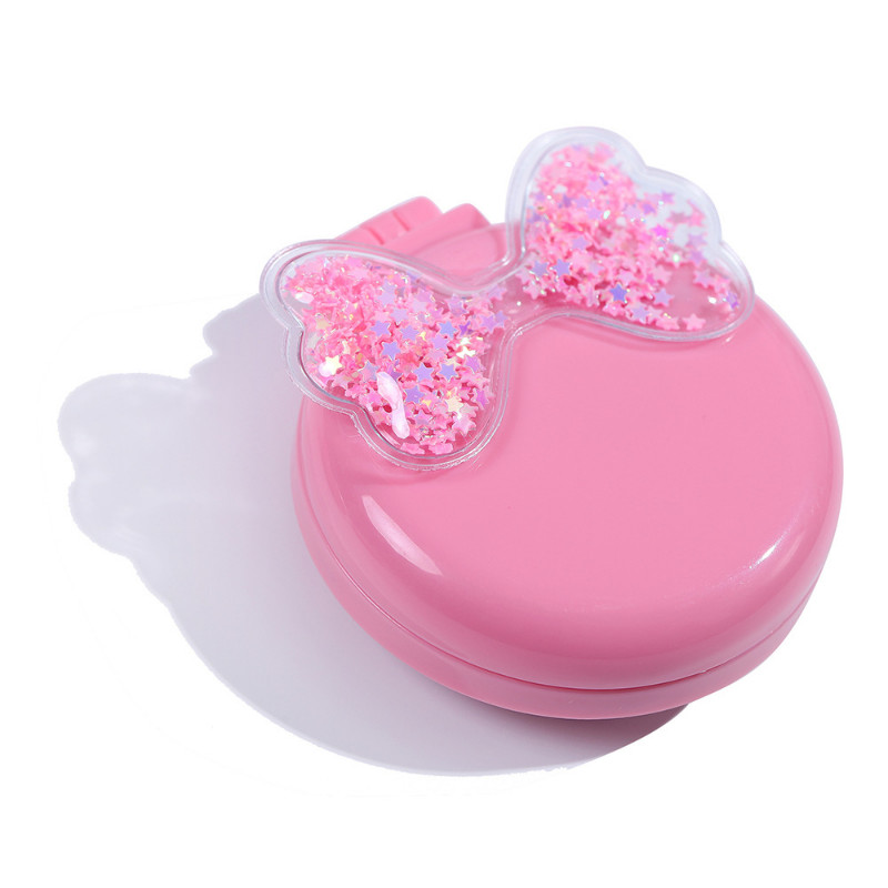 Slatki vilinski sklopivi češalj, prijenosni mini okrugli češalj za kosu s džepom za ogledalo, mali putni masažni češalj za kosu za žene, djevojčice