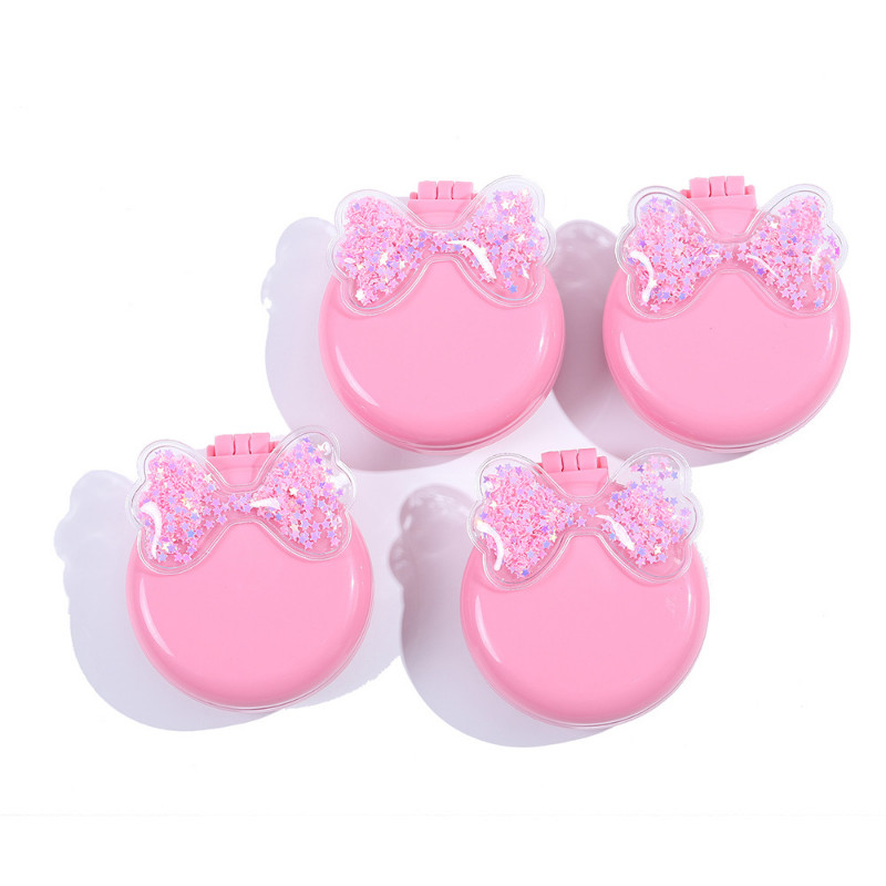 Slatki vilinski sklopivi češalj, prijenosni mini okrugli češalj za kosu s džepom za ogledalo, mali putni masažni češalj za kosu za žene, djevojčice