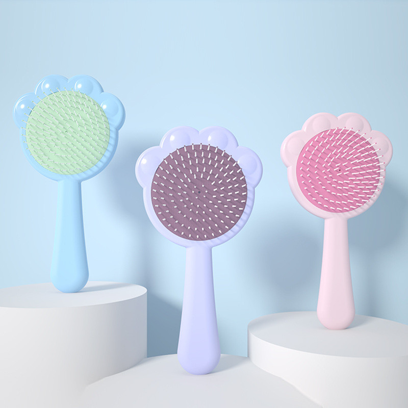 Roztomilý mačací labkový airbag mini hrebeň na vlasy masáž hlavy antistatický salón stylingové príslušenstvo mokré a suché detské dievčenské hrebeňové vlasy