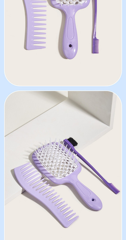 Mokri i suhi češljevi Češalj za zamršenu kosu Četka za raščešljavanje Češljevi za masažu s velikom pločom Izdubljene četke za kosu Brijački češalj Salon