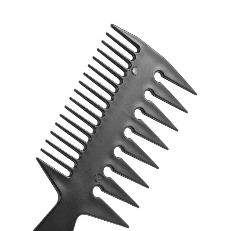 Εργαλείο κομμωτηρίου ομορφιάς 2Χ Διπλής όψης με φαρδιά δόντια χτένα πιρούνι μαλλιών χτένα