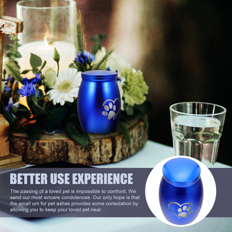 Urnos Urna Naminis šuo Kremavimas Katėms Memorialinis Atminimo dėžutė Šunys Gyvūnai Katės Mini spauda Letena Metalas Plienas Nerūdijantis Laidotuvių Dekoratyvinis