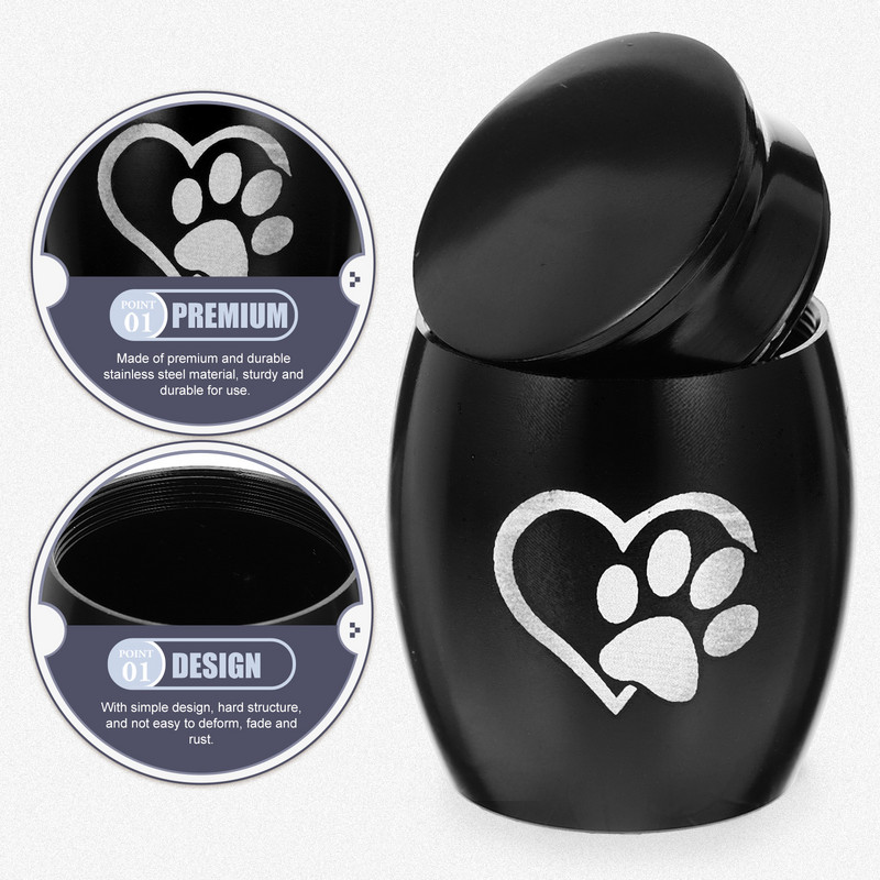 Urnos Urna Naminis šuo Kremavimas Katėms Memorialinis Atminimo dėžutė Šunys Gyvūnai Katės Mini spauda Letena Metalas Plienas Nerūdijantis Laidotuvių Dekoratyvinis