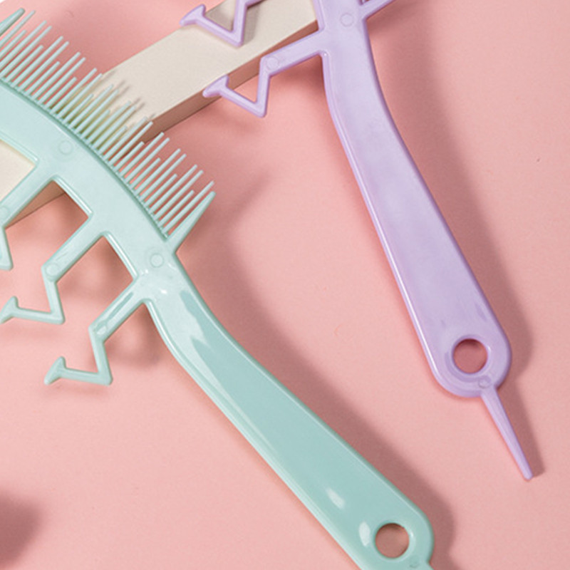 Uus 2-ühes Z-kujuline juuksekamm lokkis juuste kamm juukselõhikukamm Professionaalne antistaatiline massaažikam Kaasaskantavad juuste kujundamise tööriistad